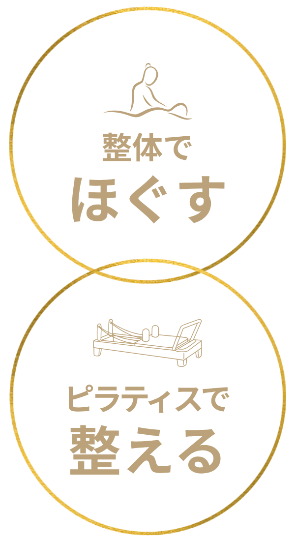 整体でほぐす、ピラティスで整える